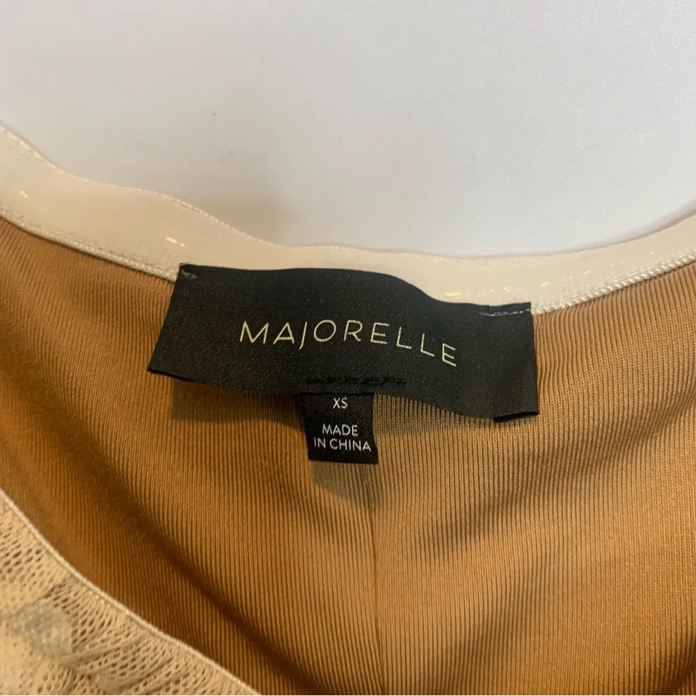 Majorelle Bandit White Off the Shoulder Polka Dot Mini Dress Mesh Ruffle - Image 4