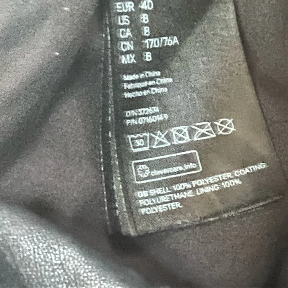 H&M  paper bag waist vegan leather skirt - Image 5