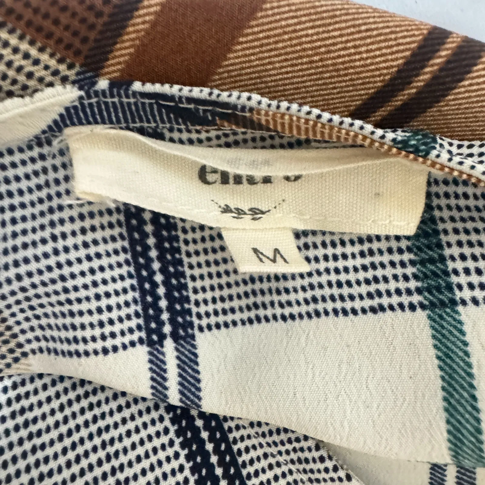 Entro Fall Plaid Button Flare Dress Size M academia school Country cottage - Image 6