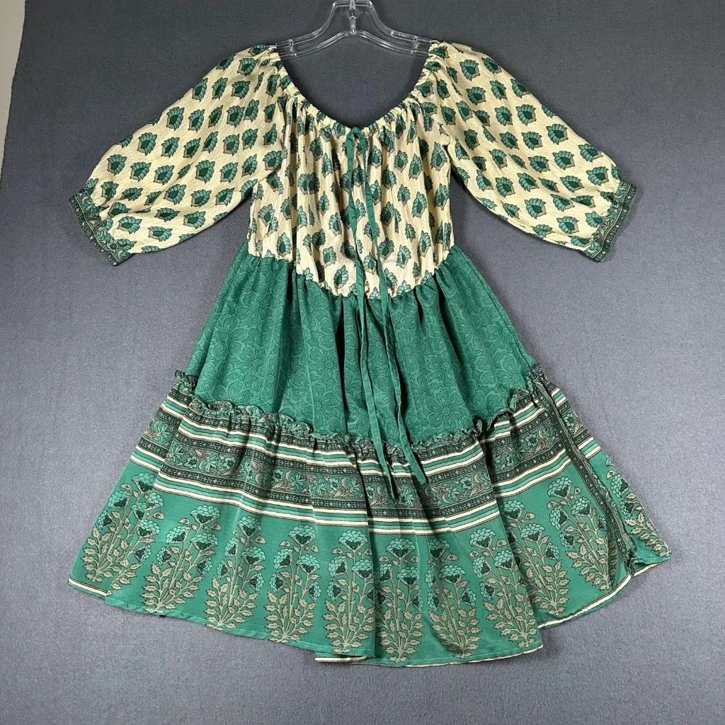 Karma Highway Womens One‎ Size Green Printed Pullover Lightweight Boho Dress - Image 2