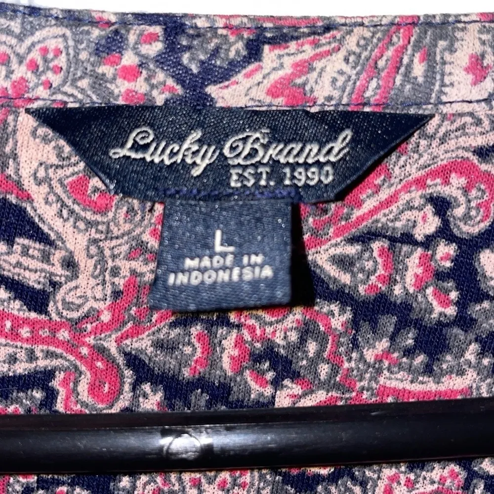 Lucky Top Women Large Paisley Peasant Retro Shabby Boho Hippie Dark Fairy Grunge - Image 4