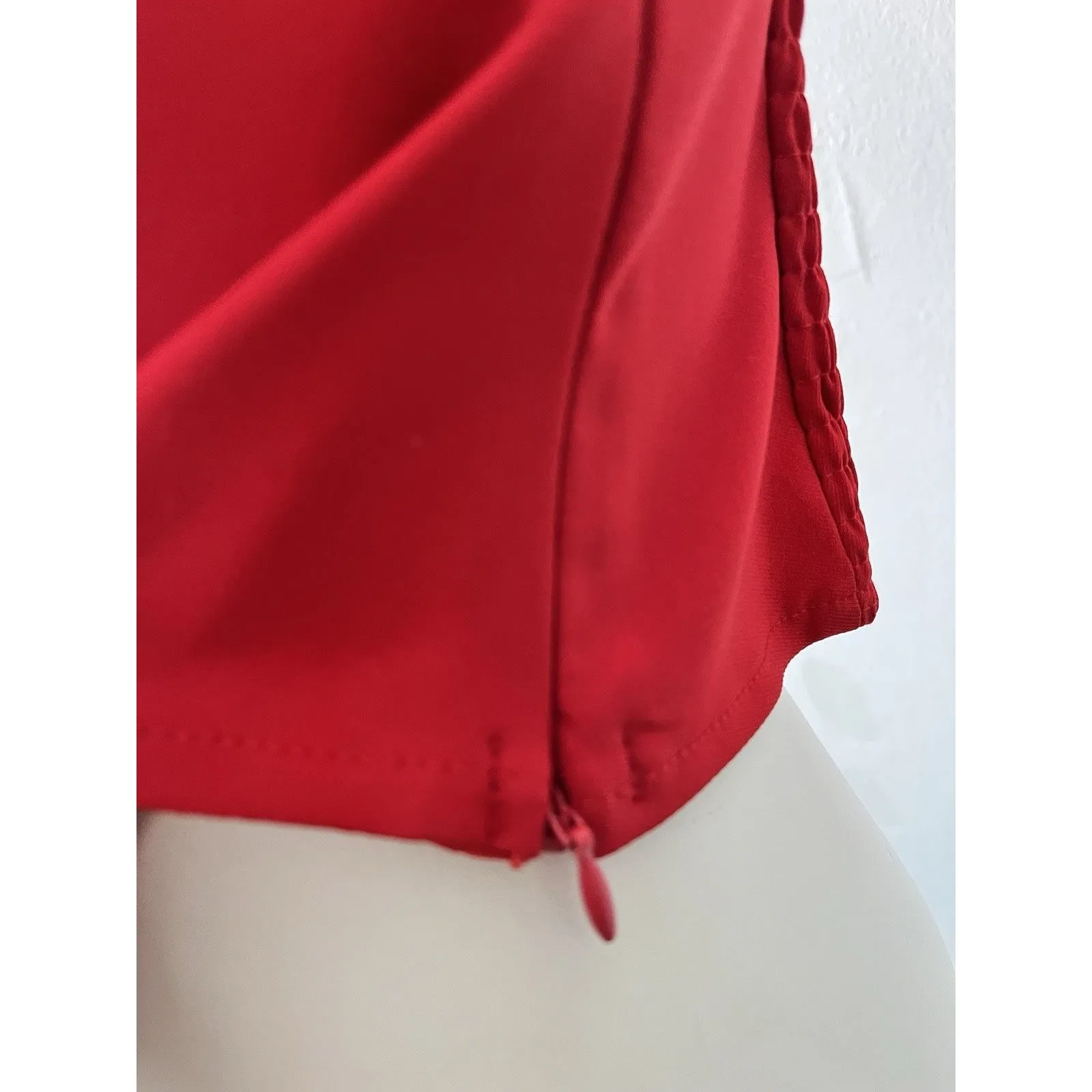 Astr The Label Camisole Tank S Red Pleated Romantic Urban Club Date Night - Image 5