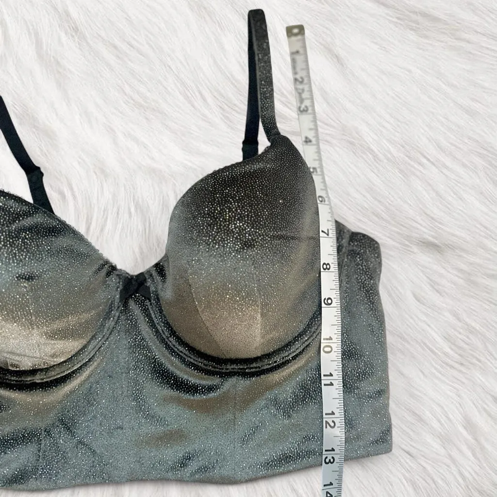 Victoria's Secret Black Sparkle Bustier - Image 5