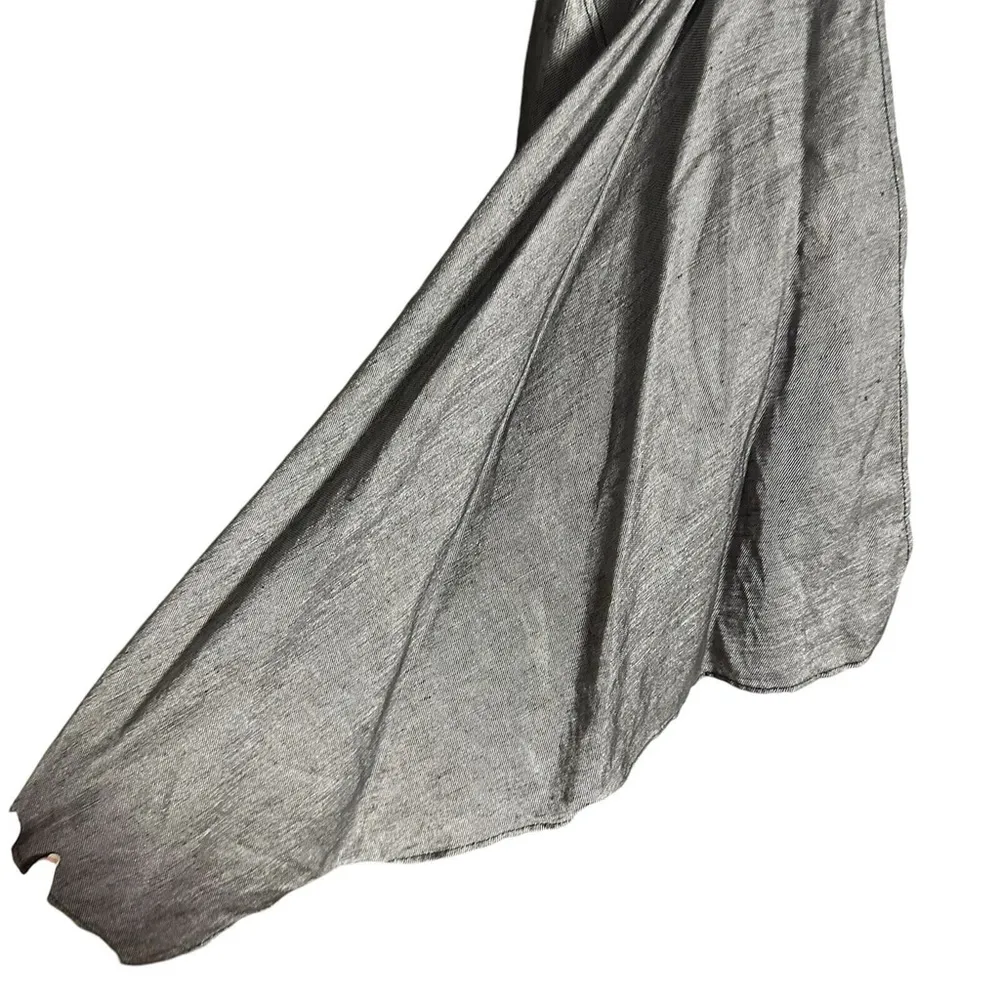 Magschoni Collection Gray Black Waterfall Cardigan Long Sleeve Size 10 Classy - Image 3