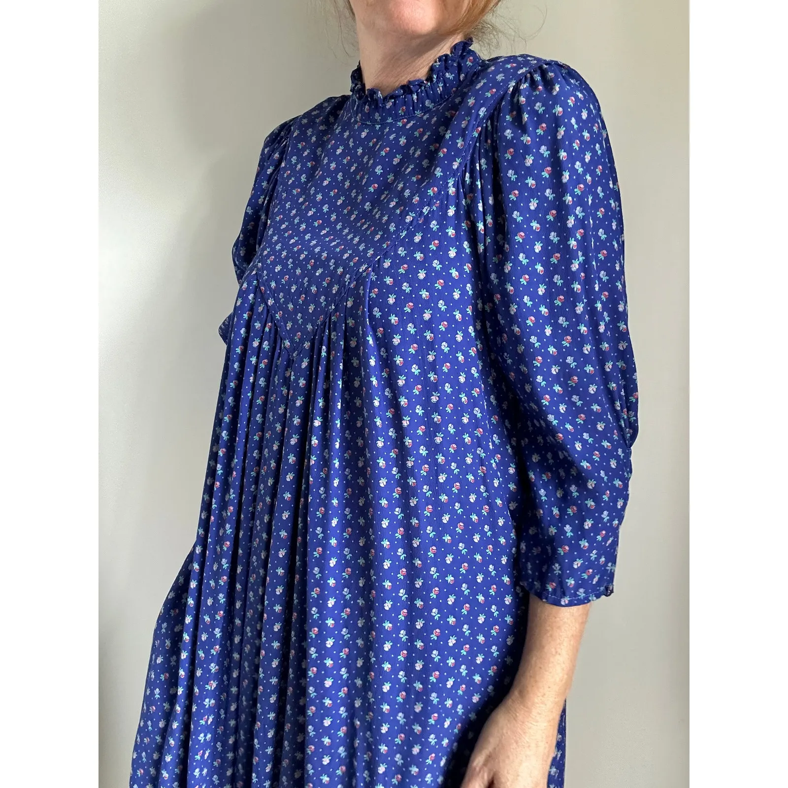 Vintage 80s Womens Midi Dress Size M 6 - Image 5