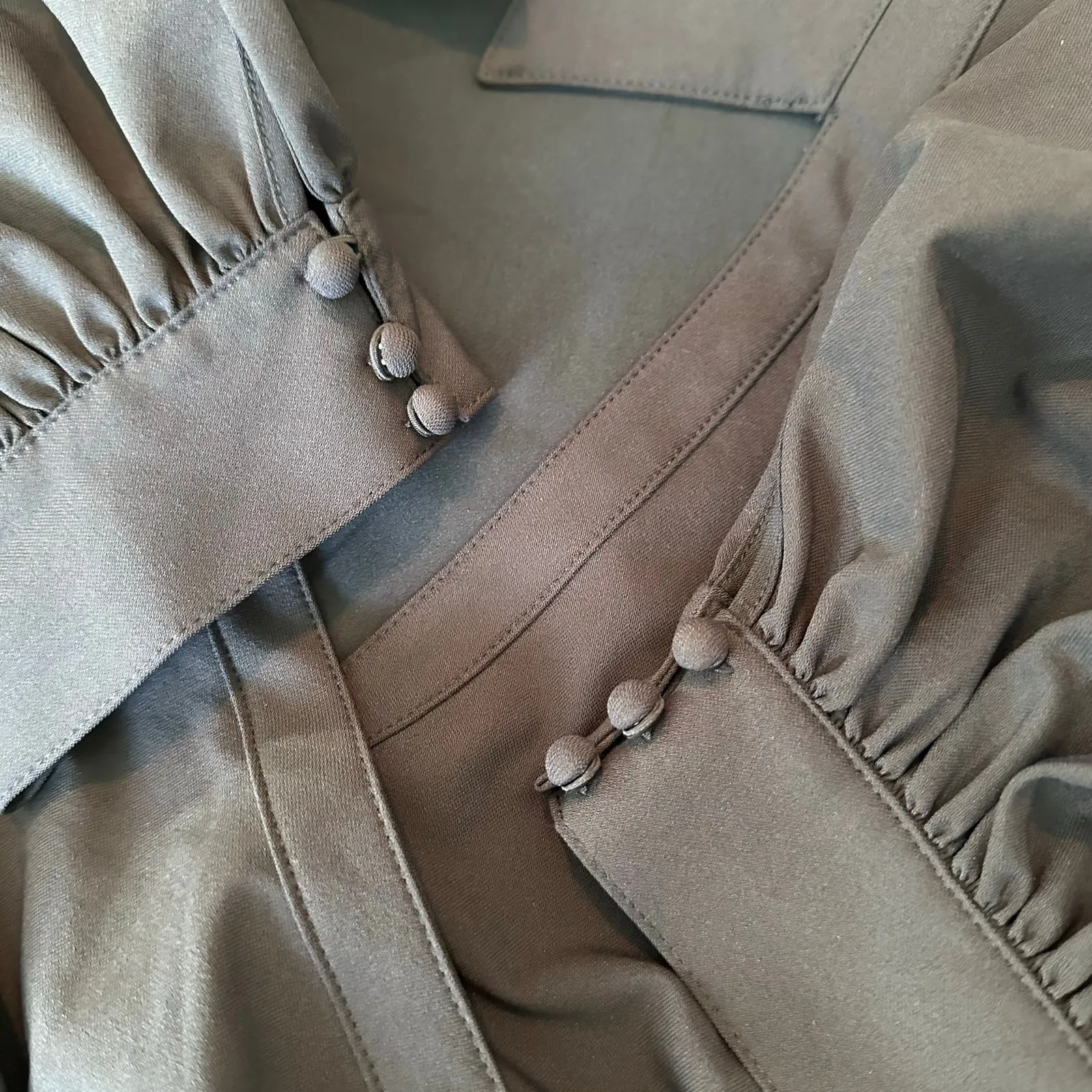 Cinq à Sept Vickie Wrap Ruffle Mini Dress Size US 4 Navy - Image 8