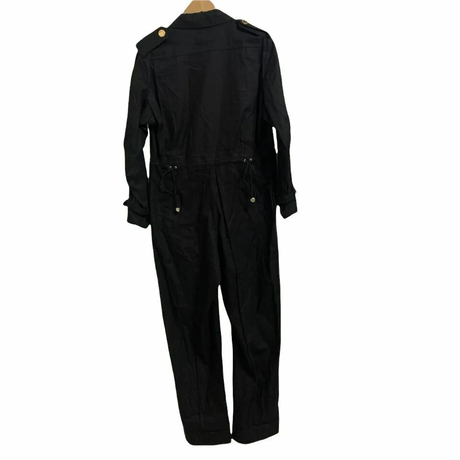 BURBERRY Cotton Gabardine Jumpsuit In‎ Black 6 NWT $1400 - Image 10