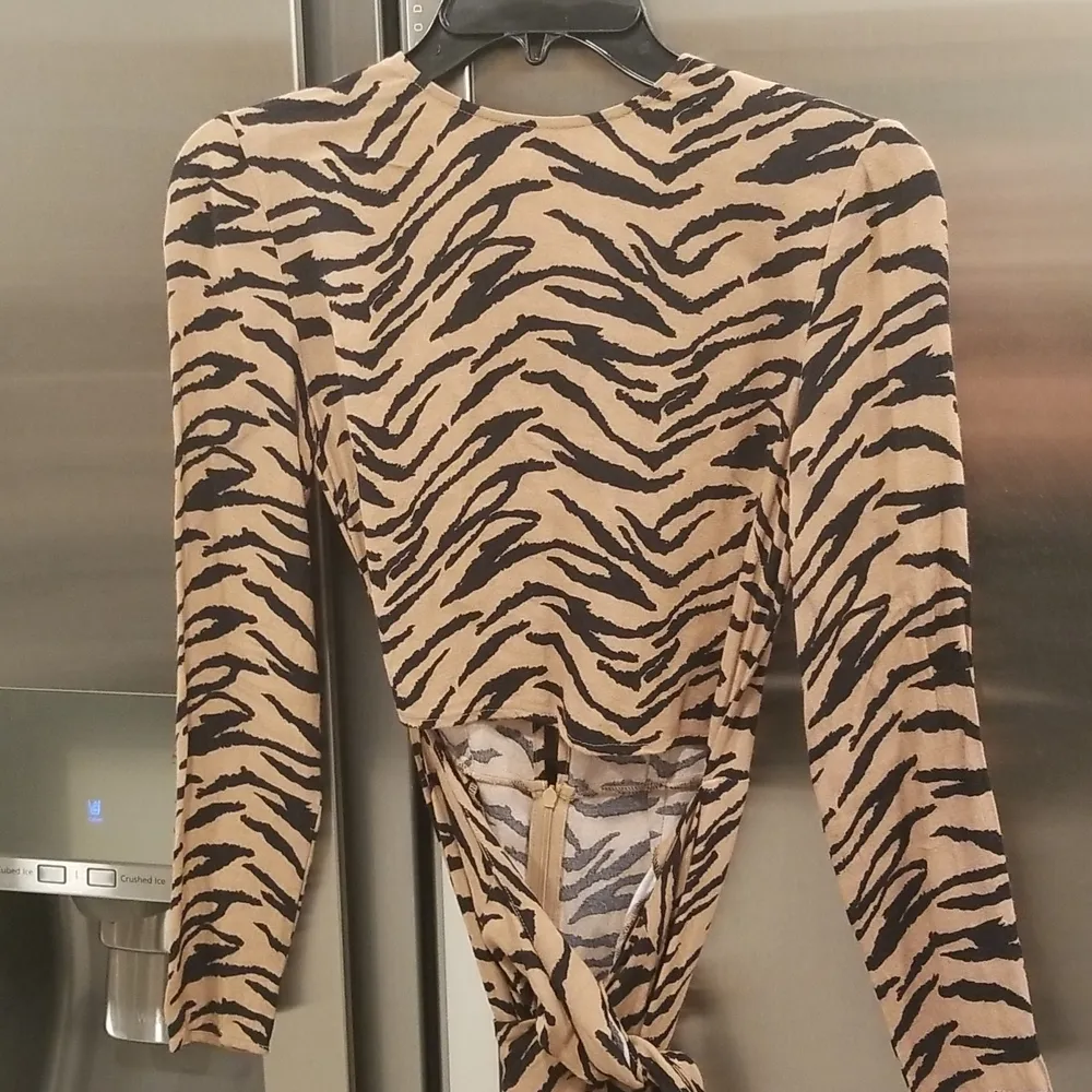 💕REFORMATION💕 Maurita Dress ~ Raja Tiger Print Brown Black Animal Print Size 0 - Image 13
