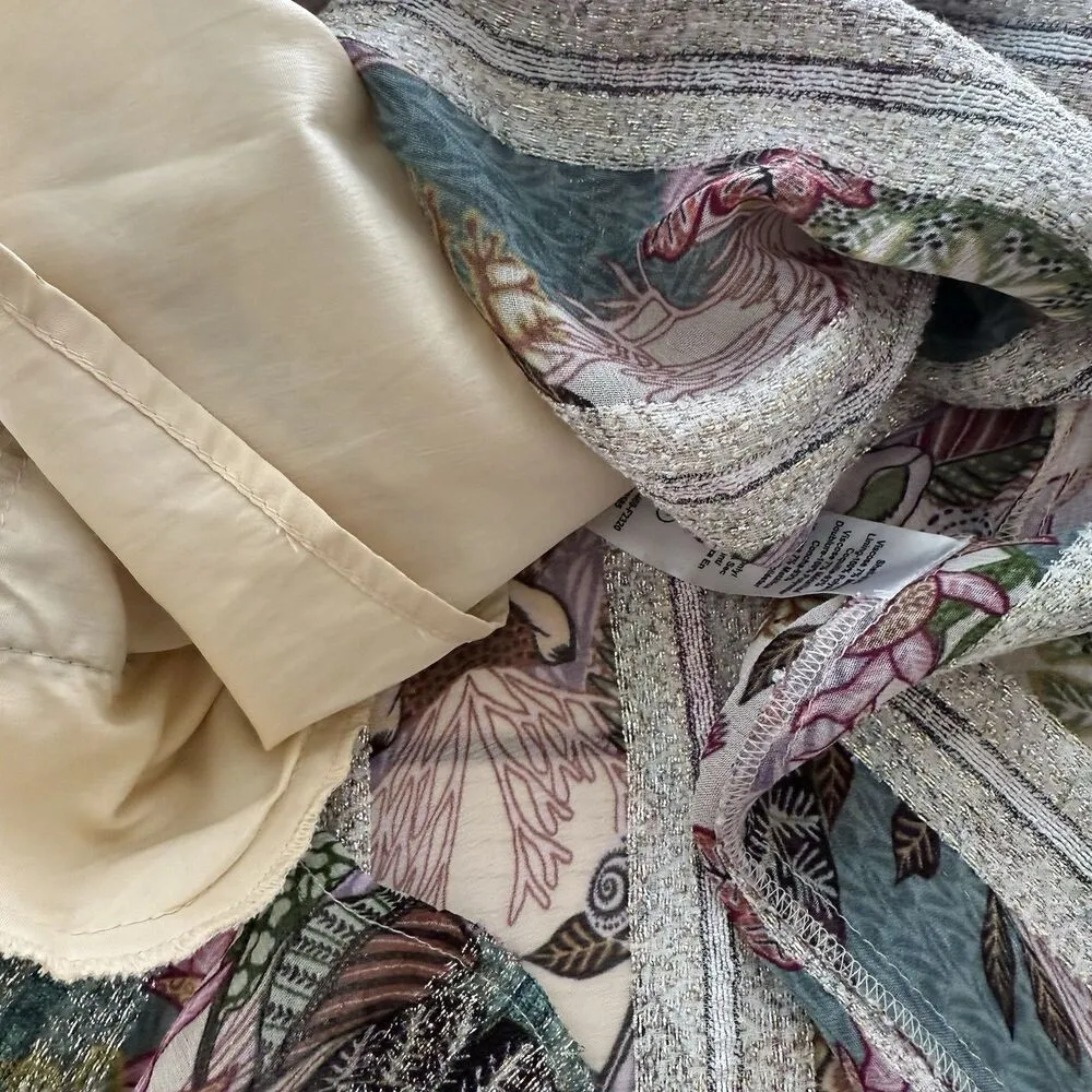 CIEBON Jennsen Ruched Flutter Sleeve Maxi Dress pockets luxu size XS Purple - Image 16