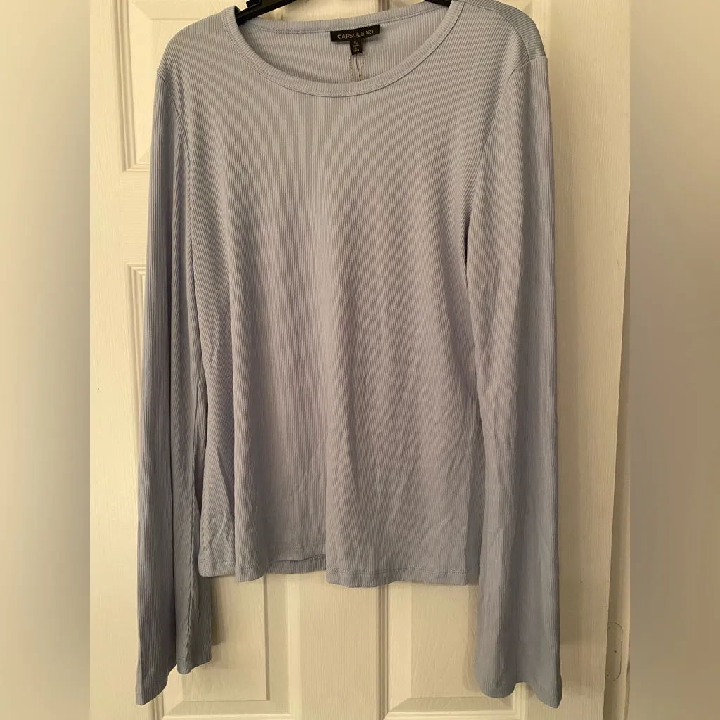 Capsule 121 The Mars Hydranga Top Women’s Baby Blue Longsleeve Tee Shirt Size XL - Image 3