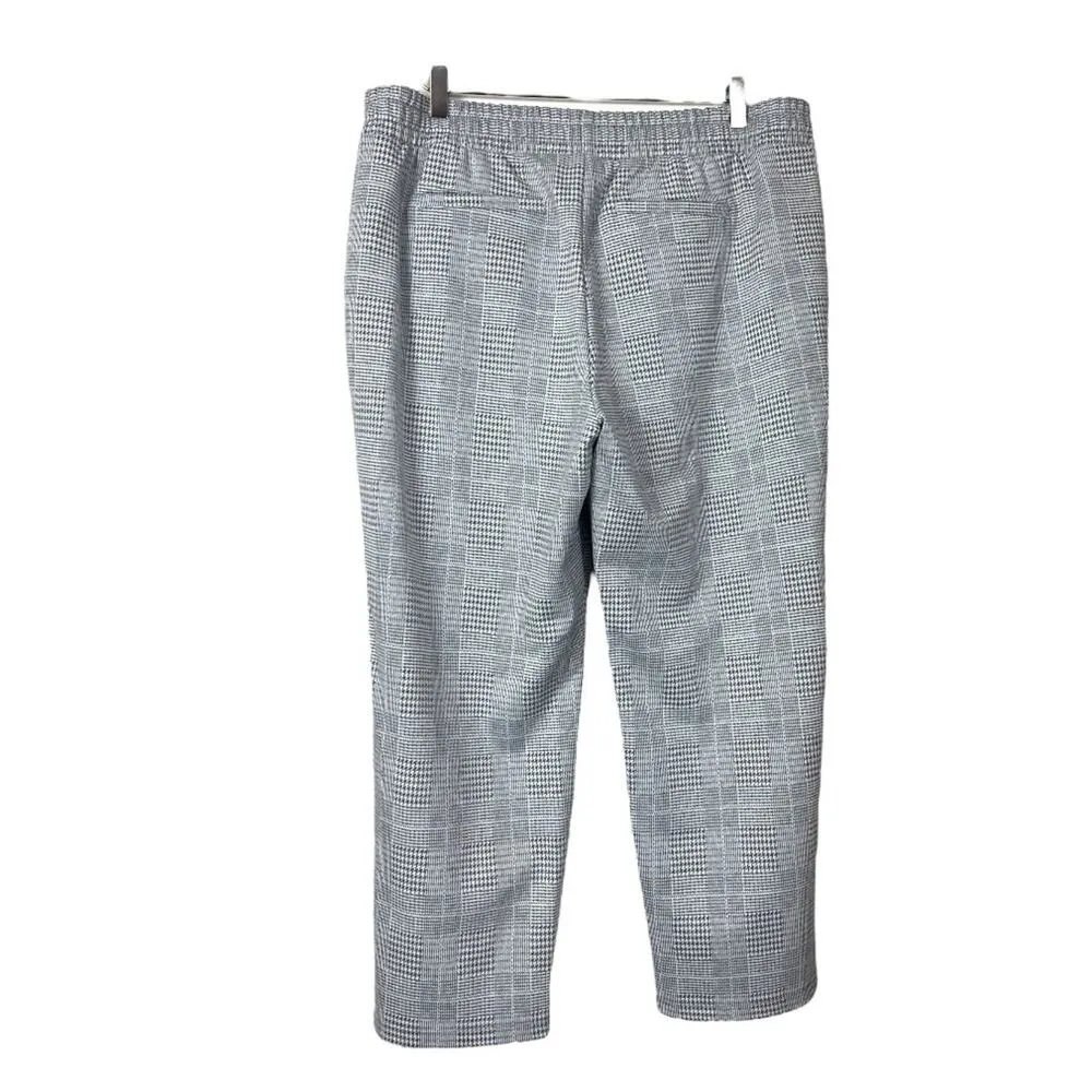 A New Day Target Casual Pants Pull On Ankle Pockets Gray Plaid Women’s Size XL - Image 11