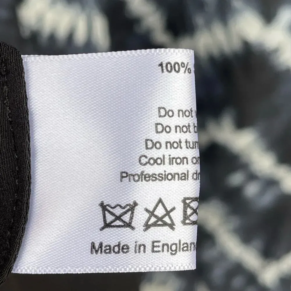 Eskandar CHEVRON Shibori Silk Double Layer Pinny Dress Size 1 /10/12 Black - Image 7