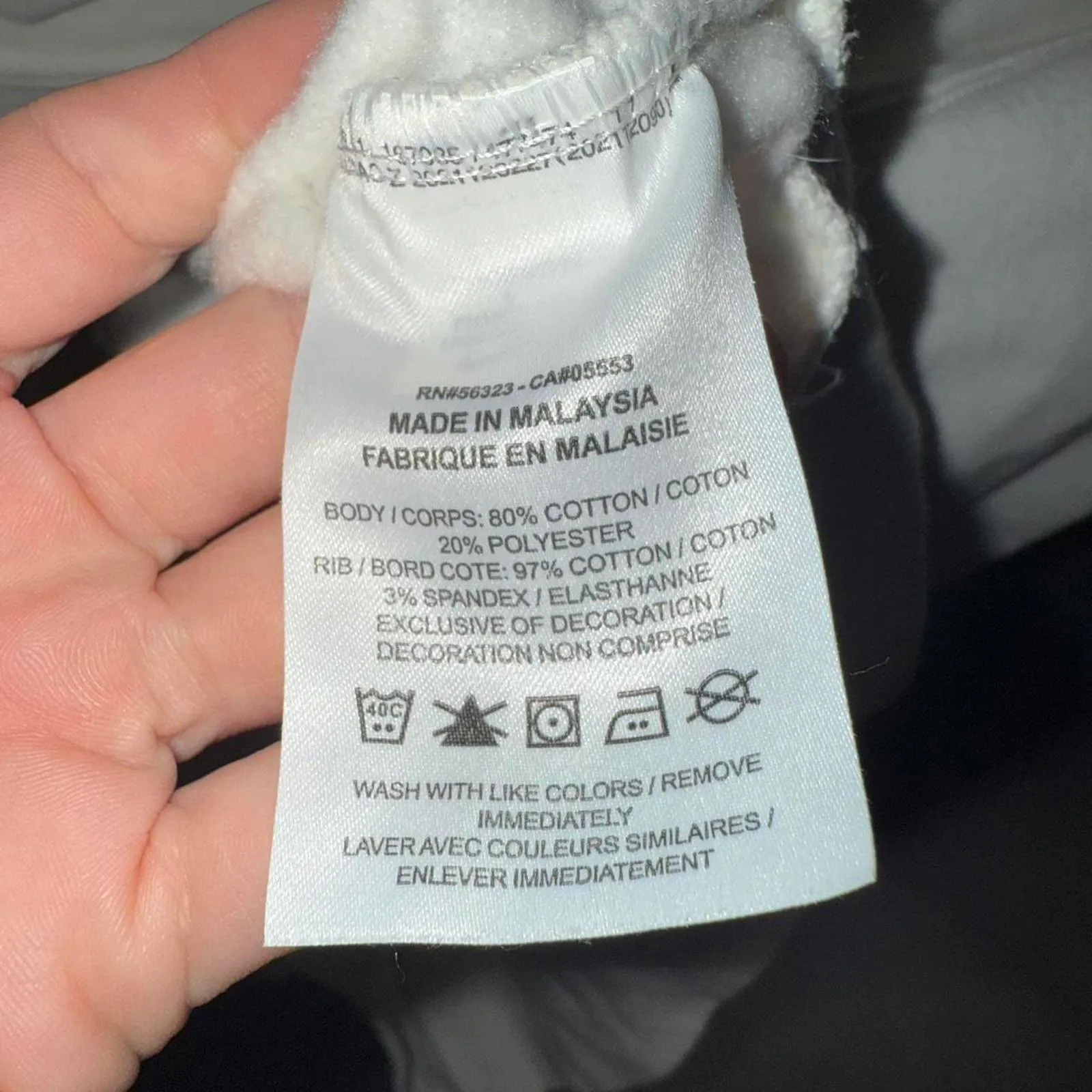 nike.phoenix fleece cropped v neck white - Image 3