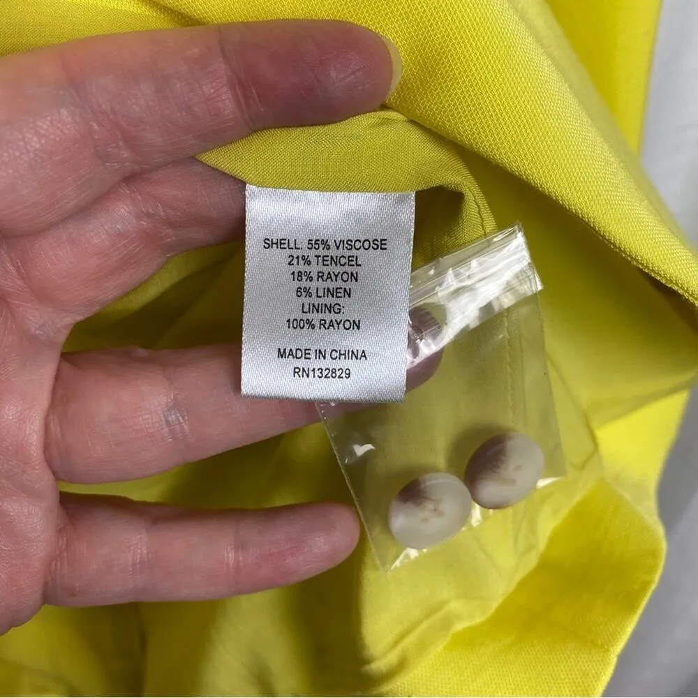 Revolve L’academie Yellow Tie Waist The Maggy Blazer Sz.S NWT - Image 12