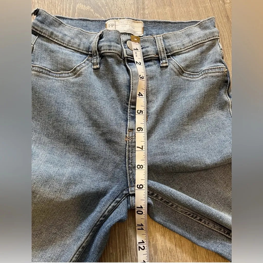 Free People Skinny Jeans Womens Size 25R Denim Boho Mid Rise Festival Stretch - Image 6