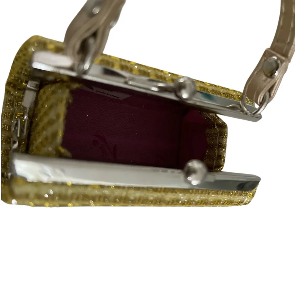 MINI KISSLOCK HANDBAG LIPSTICK CASE BAG CHARM Yellow - Image 3