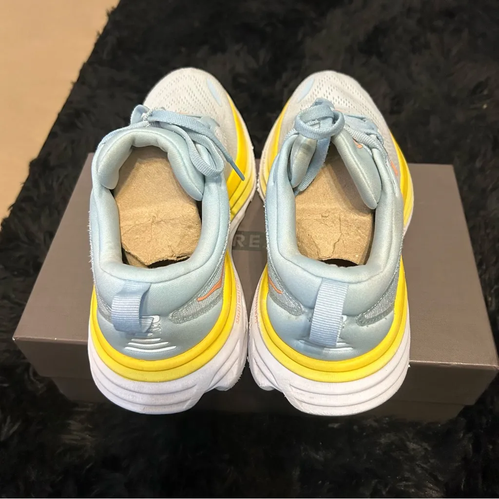 HOKA One One Bondi blue running athletic training lace up shoes sneakers sz 7.5 - Image 4