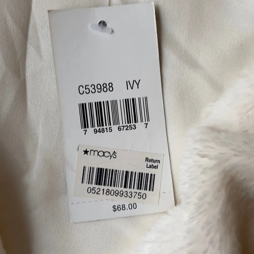 Cejon Macy’s NWT Faux Fur White Super Soft Zipper Plush Vest Mock Neck Size L Size L - Image 5