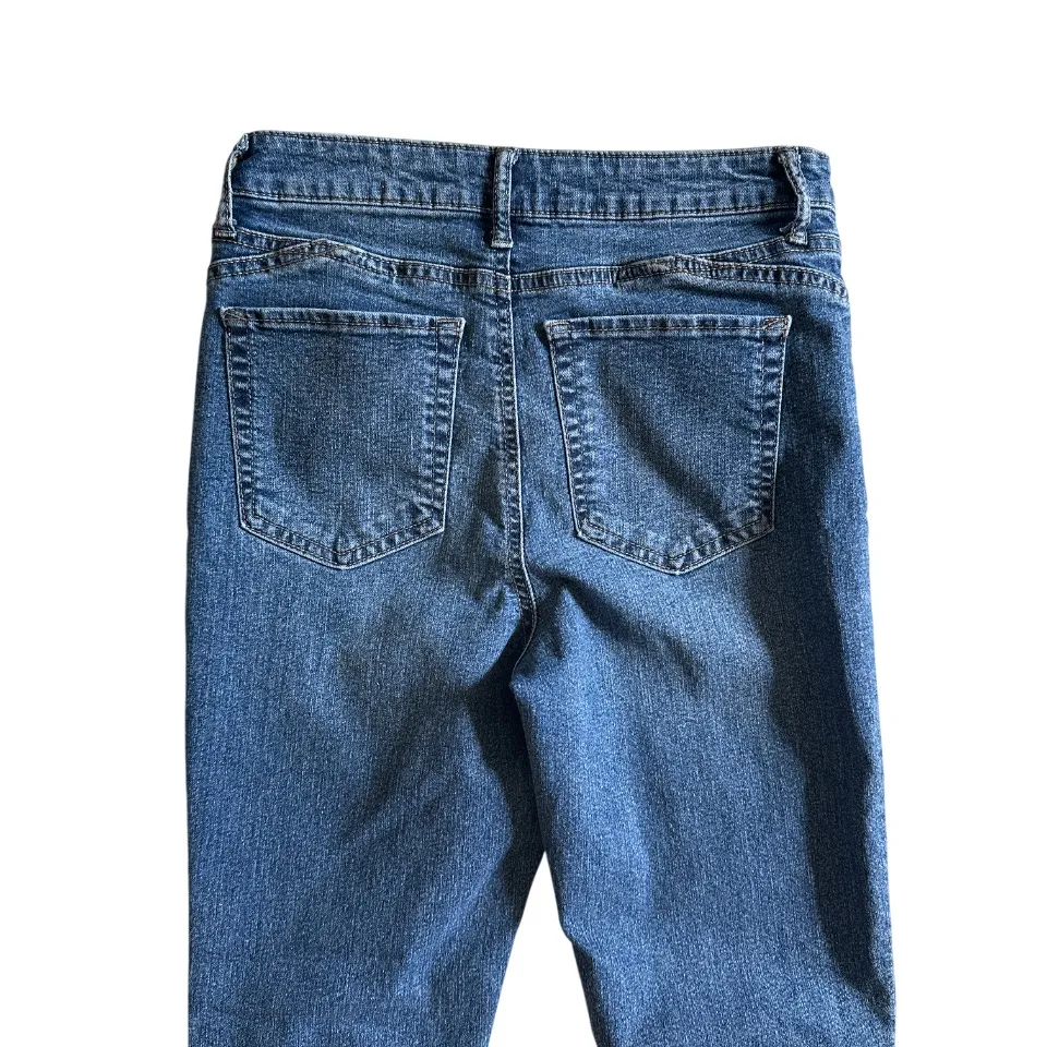 Tinseltown Dark Wash Denim Frayed Raw Hem Skinny Jeans Women’s 5 - Image 5