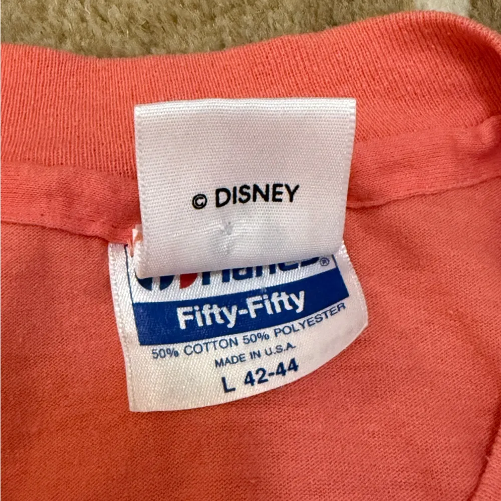 Disney wear vintage coral pink rhinestone Mickey Mouse T-shirt women’s large - Image 6