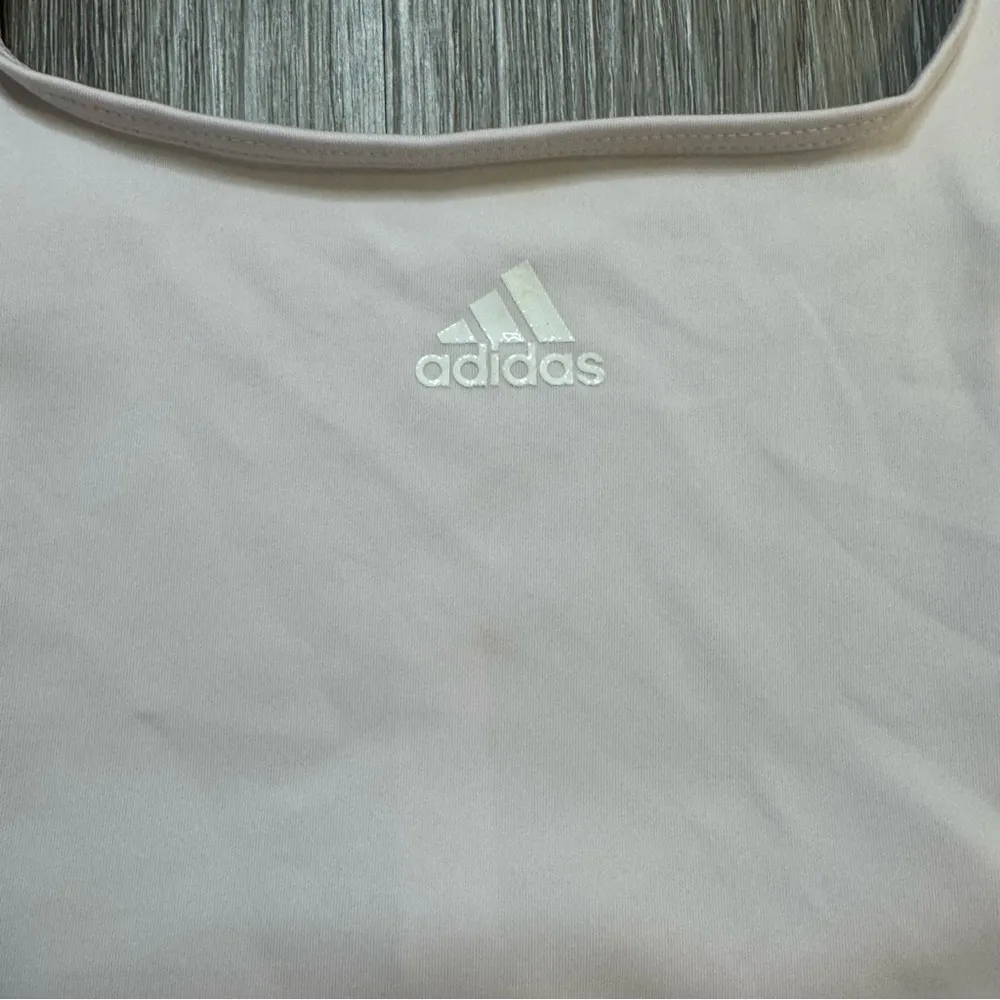 Adidas moisture wicking baby pink athletic tank size L - Image 2