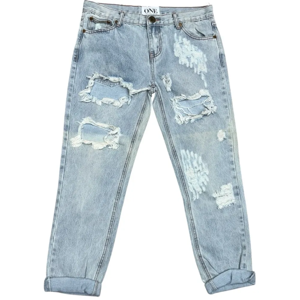 One Teaspoon Awesome Baggies Jeans Diamonde Wash, Size 28, NWT - Image 4