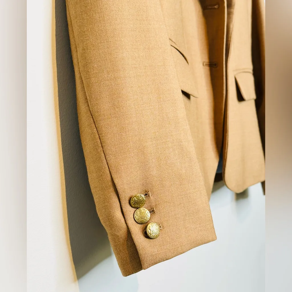 J. Crew Classic Schoolboy Wool Tan Camel Brown Blazer Jacket NWT - Image 8