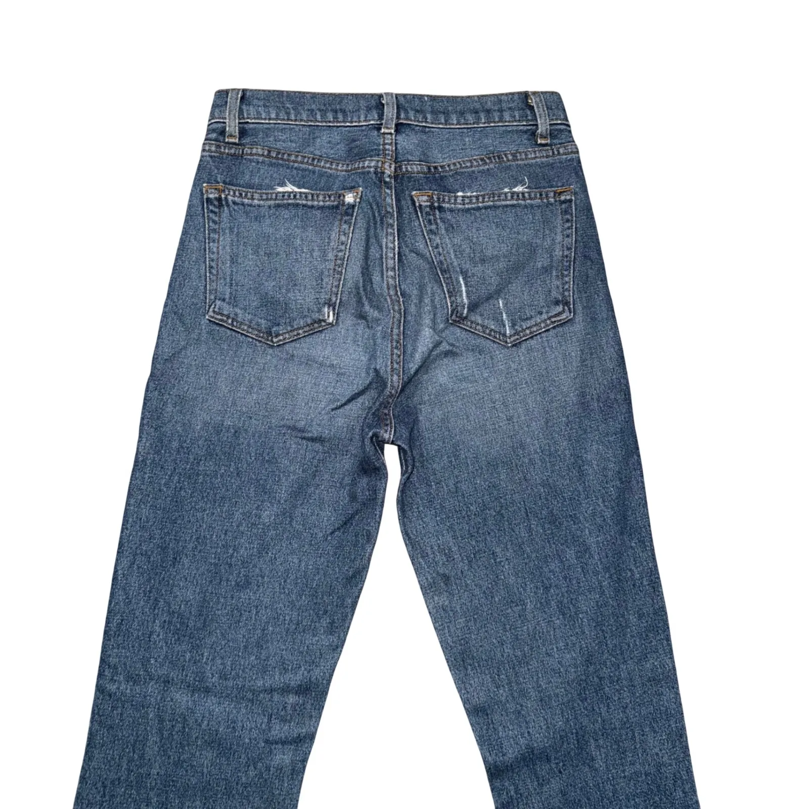 Reformation Liza High Straight Leg Jeans Medium Wash Distressed Women's Size 26 - Image 6