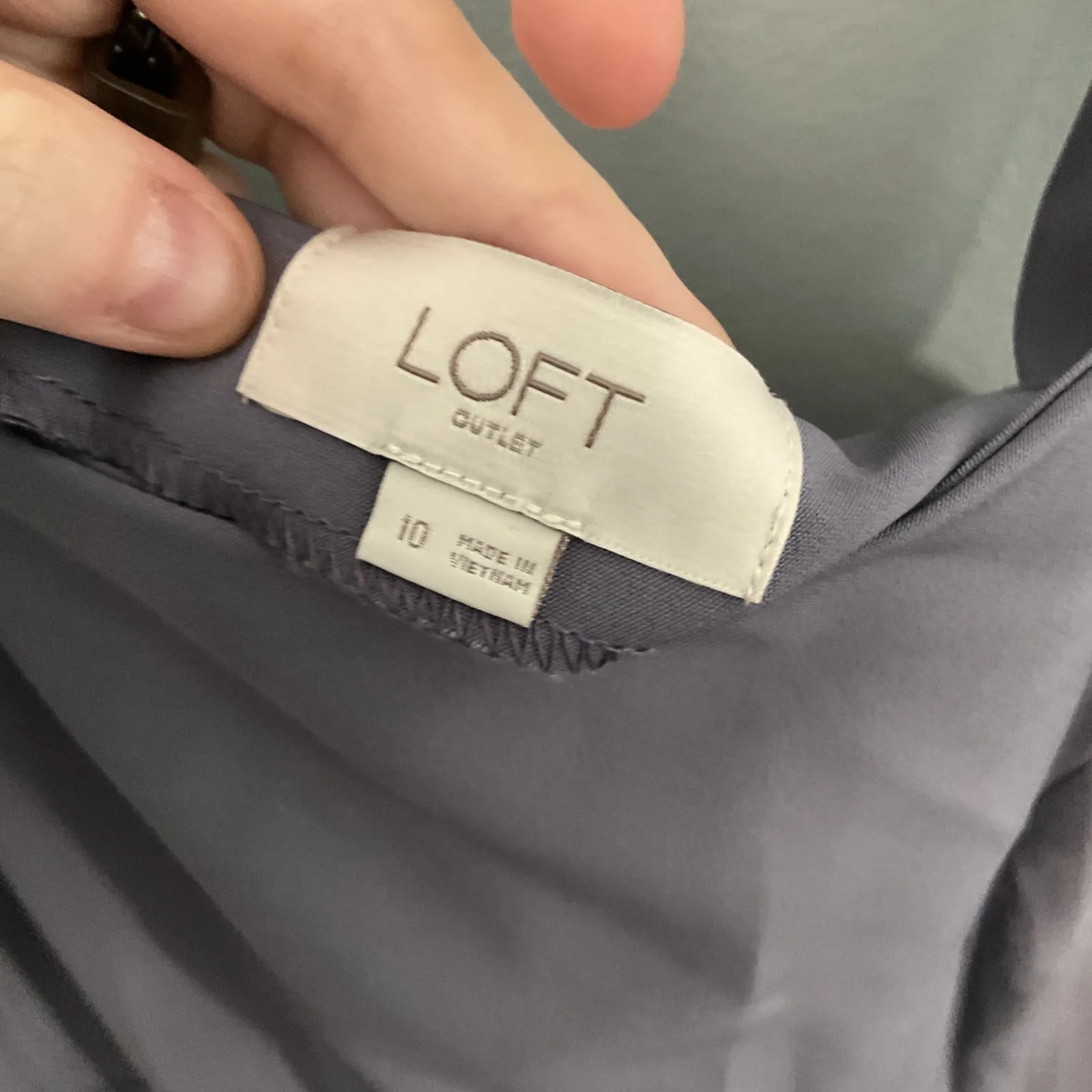 LOFT Outlet Purple Midi Dress Square Neck Sleeveless Size 10 - Image 4