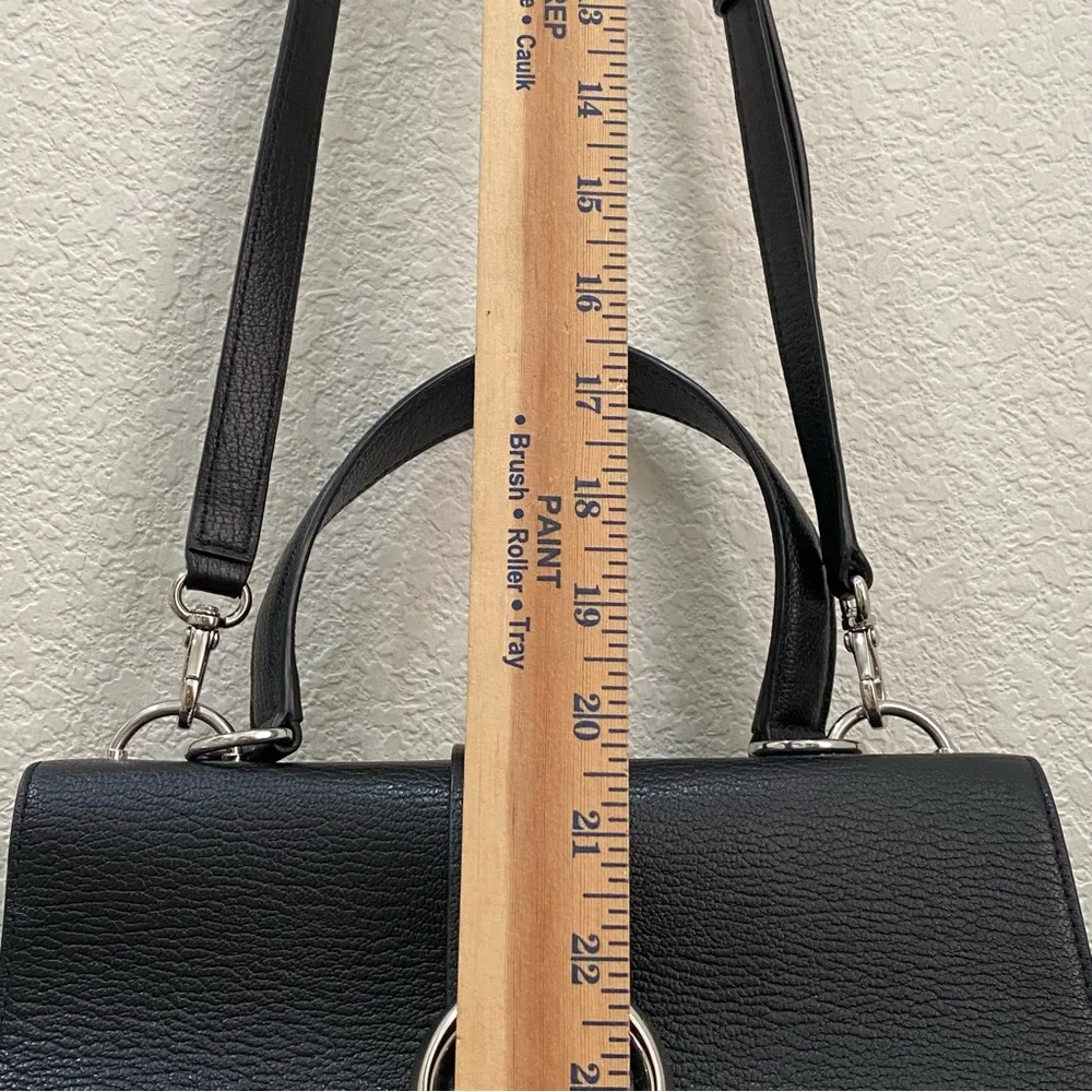 HENRI BENDEL Black Riverside Top Handle Satchel Bag Crossbody Purse Bag - Image 12