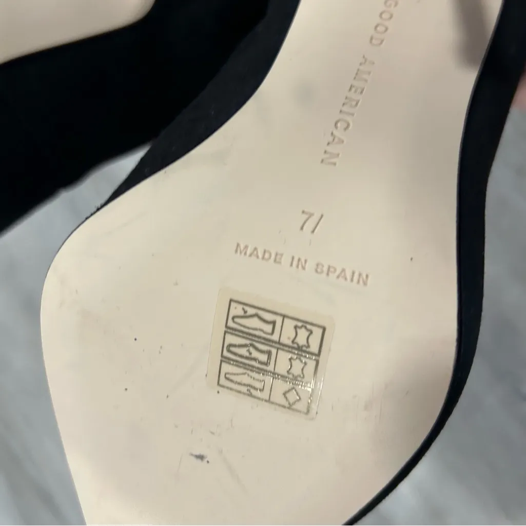 Good American Women's Scandal Lace Up High Heel Suede Booties Size 7.5 - Image 6