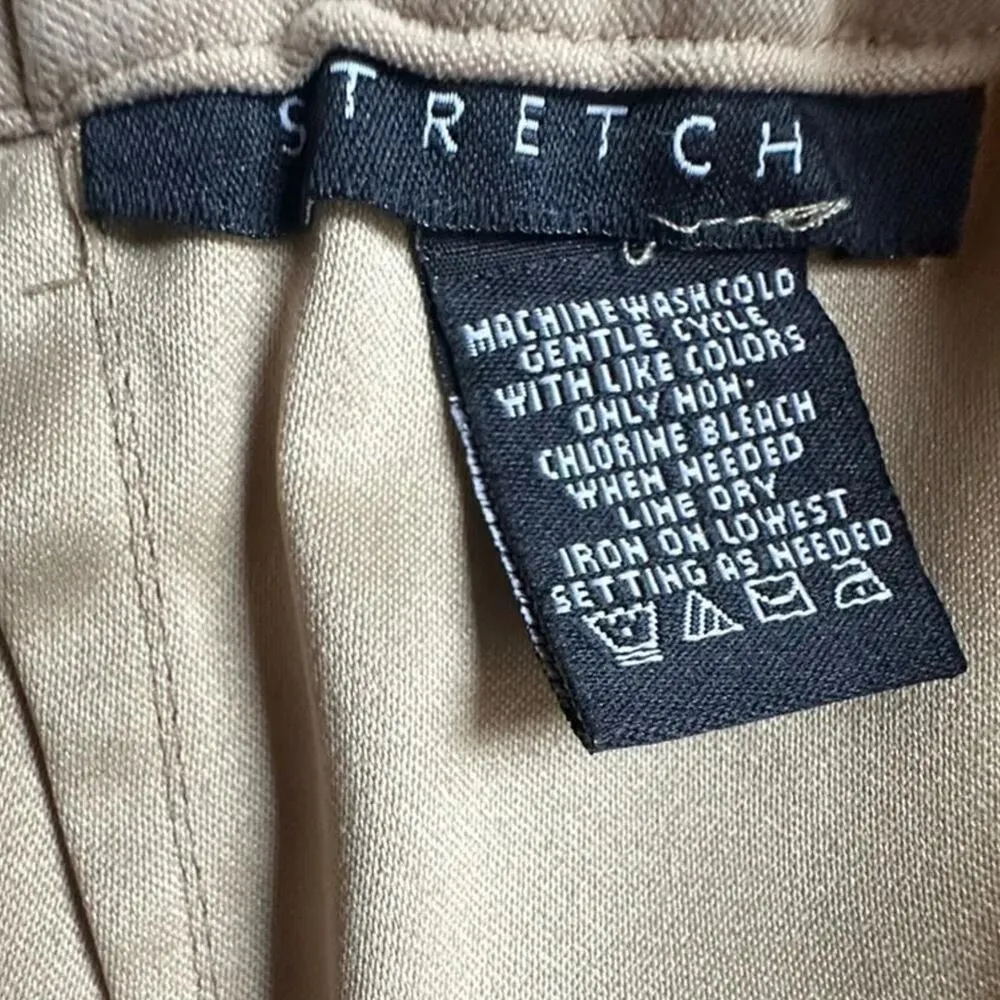 Vintage Norton McNaughton Women’s Beige Midi Skirt Size 16W Stretch Office - Image 4