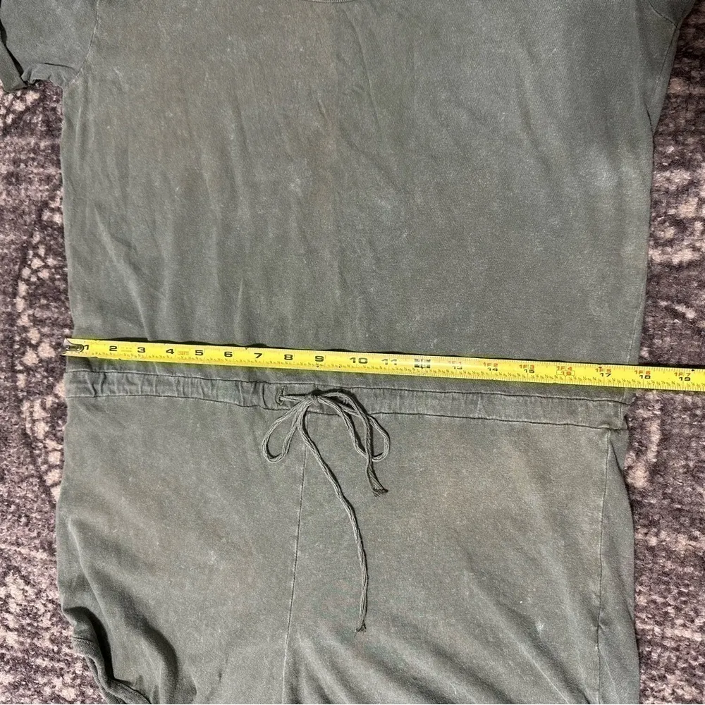 Tipa. Denim Women’s Size L Army Fatigue Green Washed Cotton Short Sleeve Romper Size L - Image 7