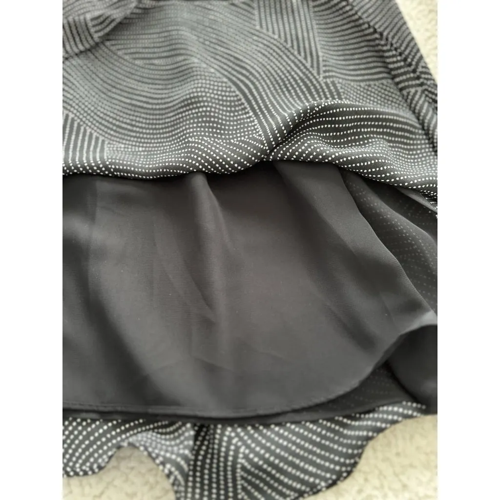 Madewell $158 Womens Balloon-Sleeve Ruched Midi Dress in Geo Dot Black Size XS - Image 15