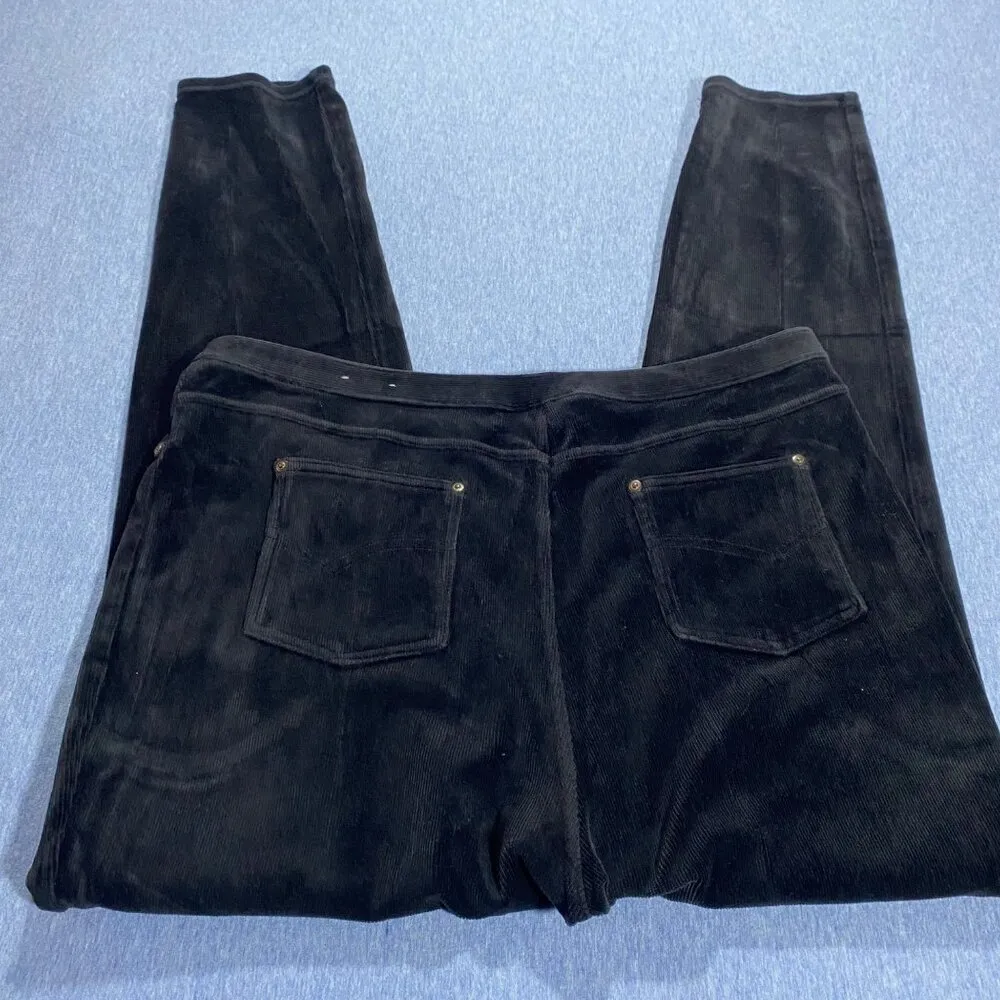 Lanesboro XL Black Corduroy Stretch Pant Leggings - Image 3