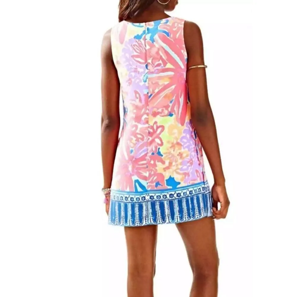 Lilly Pulitzer Womens Floral Donna Shift Romper Skort Dress‎ Multi-Color Size 00 - Image 4