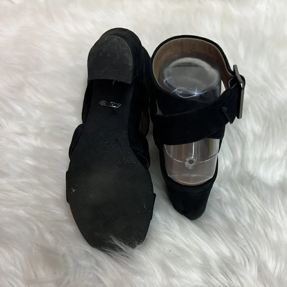 Vionic Womens Perk Blaire Black Suede Ankle Strap Heels Size 6Medium (B, M) B22B - Image 11