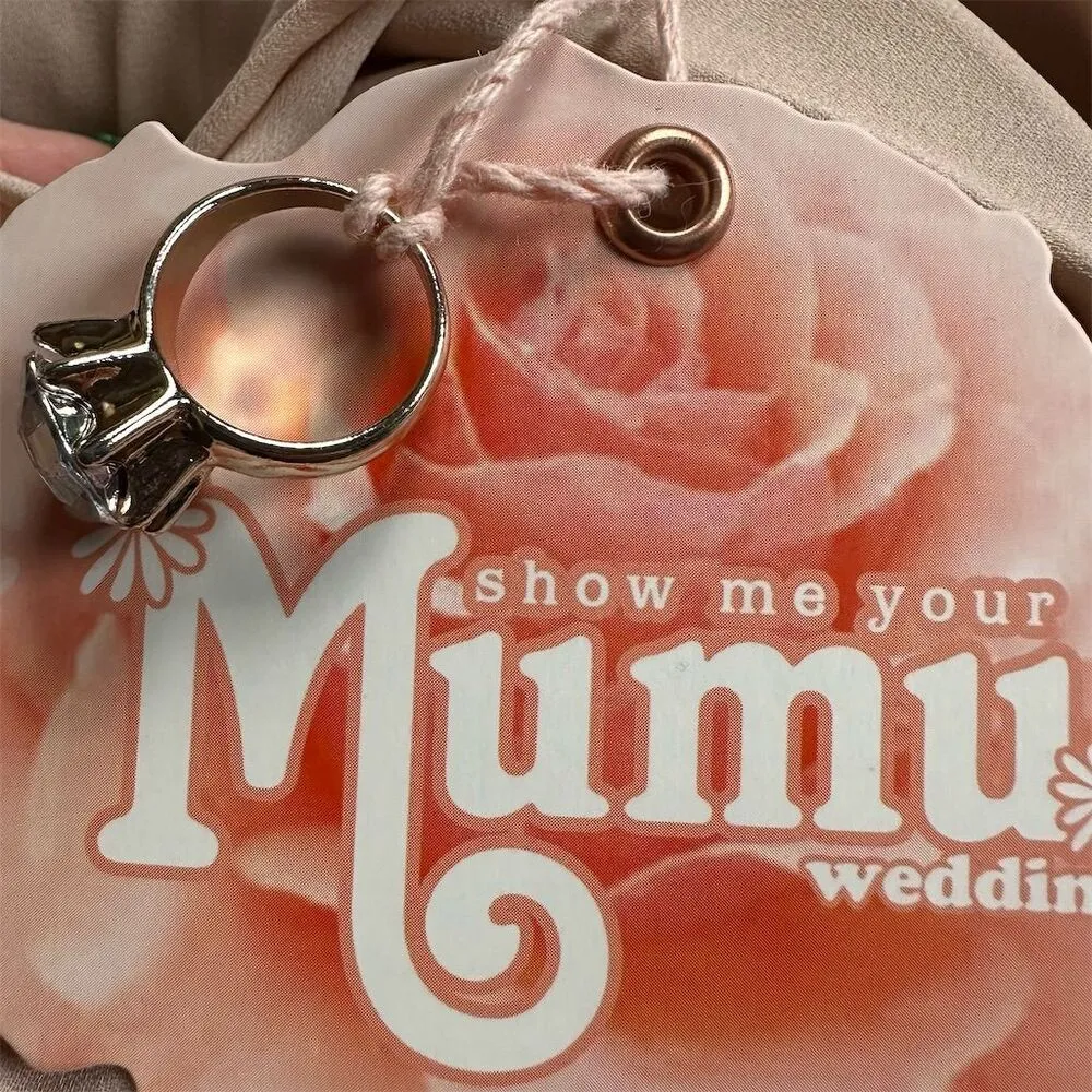 NWT Show Me Your Mumu Caitlin Ruffle Maxi Dress XS Dusty Blush Crisp Formal - Image 10