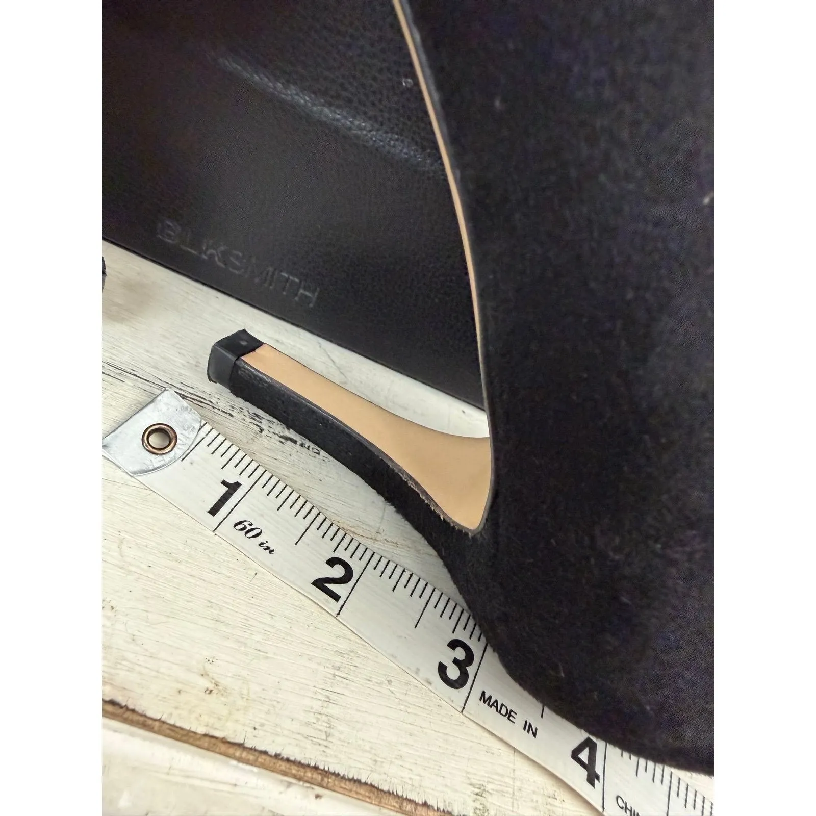 Franco Russo Napoli Black Suede Studded Toe Heels Size 36 EU / US 6Made in Italy - Image 6