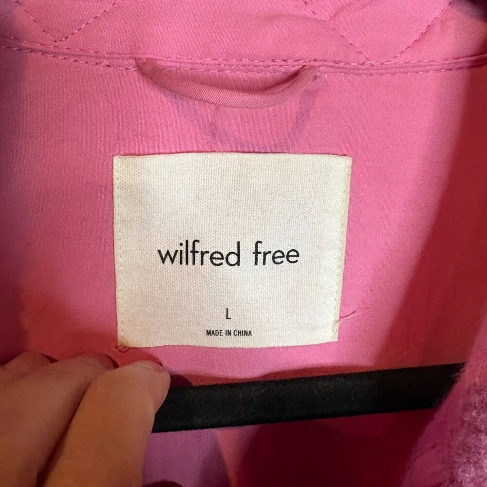 Wilfred Free pink merino wool boucle shacket jacket - Image 4