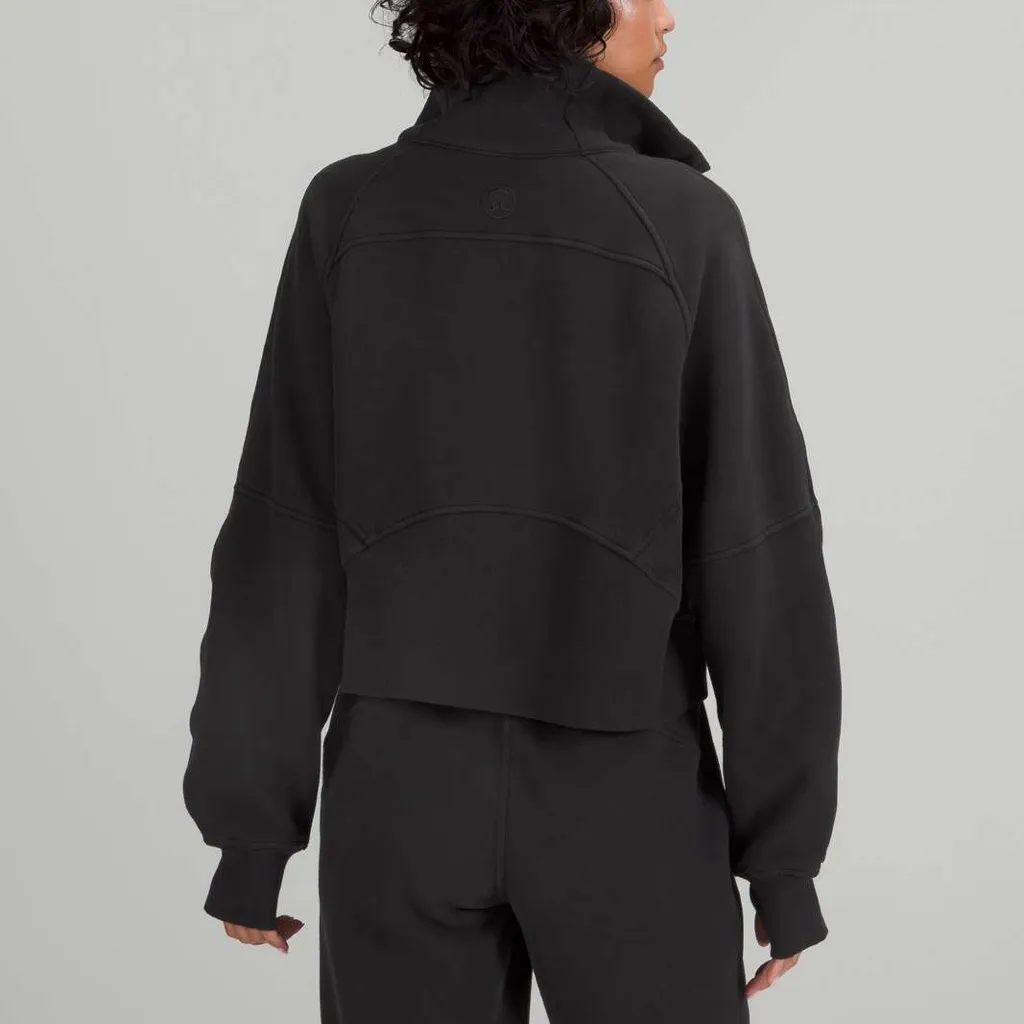 Black Scuba Oversized Funnel Neck 1/2 Zip Lululemon - Image 7
