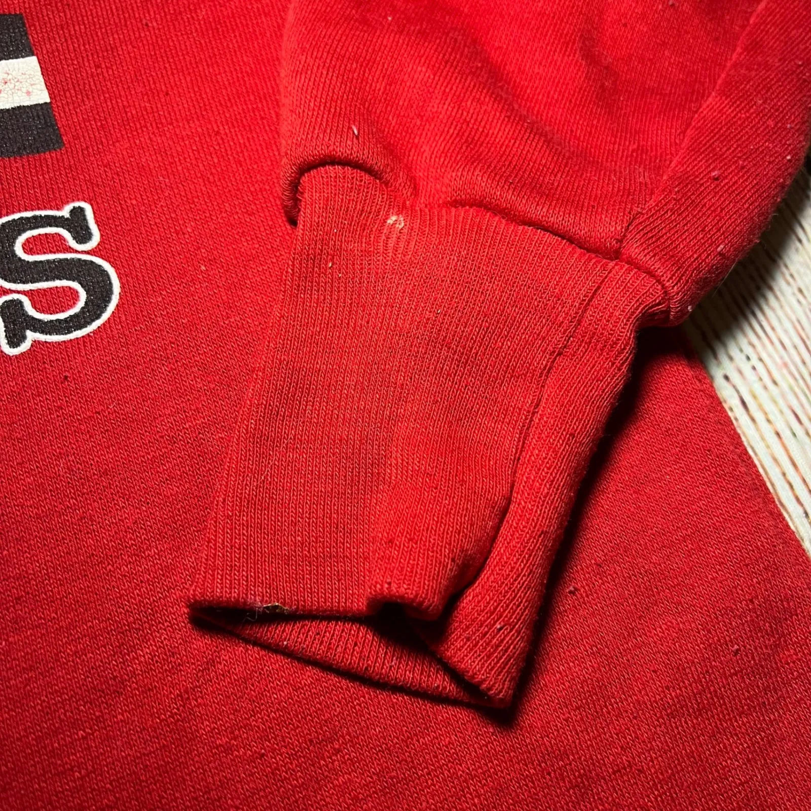 VTG 80s Healthknit Maryland Terrapins Sweater Womens‎ L USA Collegiate Cropped Red Size L - Image 4