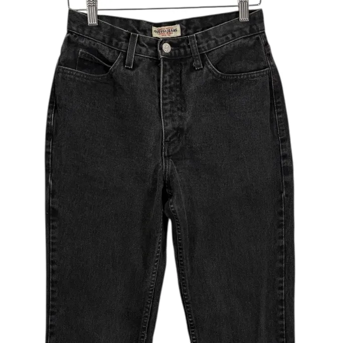 Vintage 90s Guess High Waist Tapered Leg Jeans Size 29 - Image 3