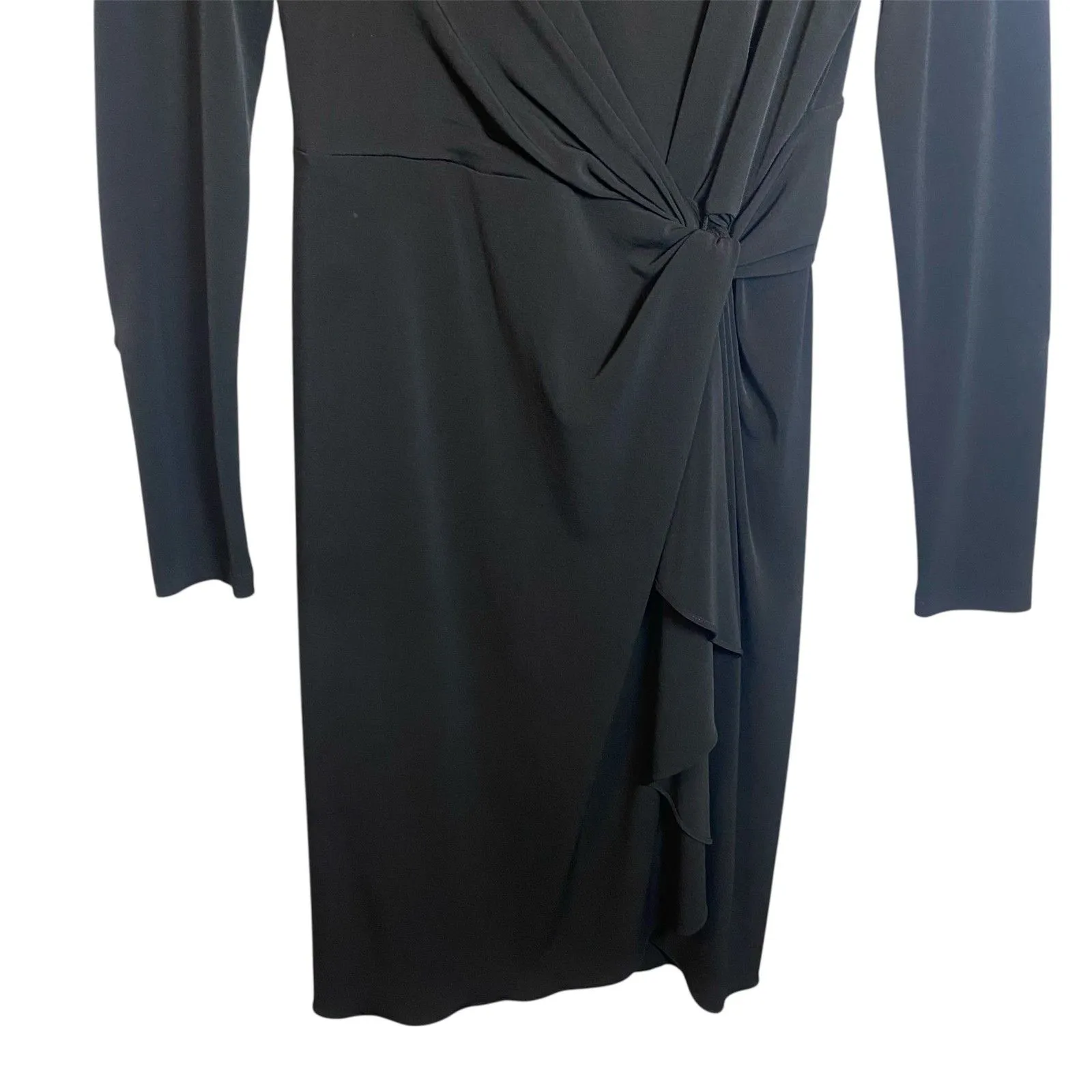 Catherine Malandrino Dress Women's Size 6 Black Long Sleeve Cocktail Evening - Image 5