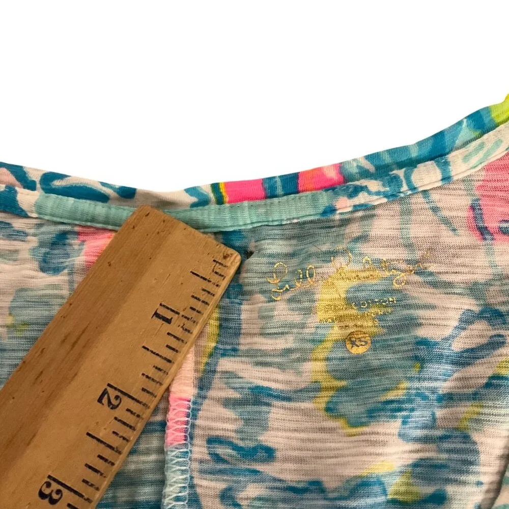 Lilly Pulitzer Womens V-Neck Short Sleeve Printed Dress Size S lightweight small - Image 4