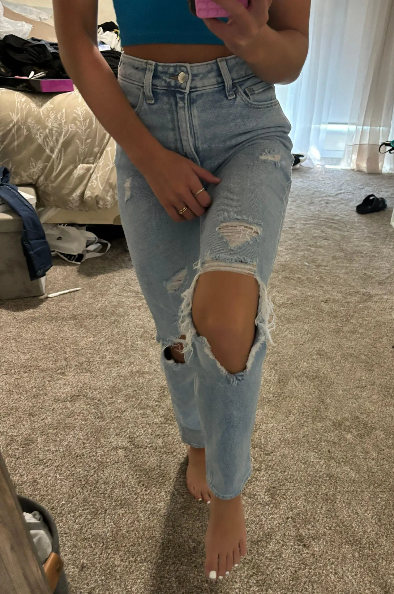 Hollister Distressed Mom Jeans - Image 2