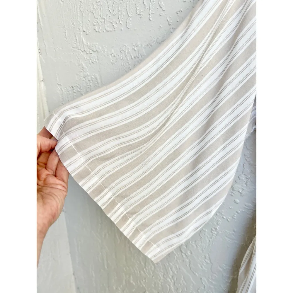 L'Academie Dolman Sleeve Striped The Alphonsine Romper White Beige Women's XS - Image 6