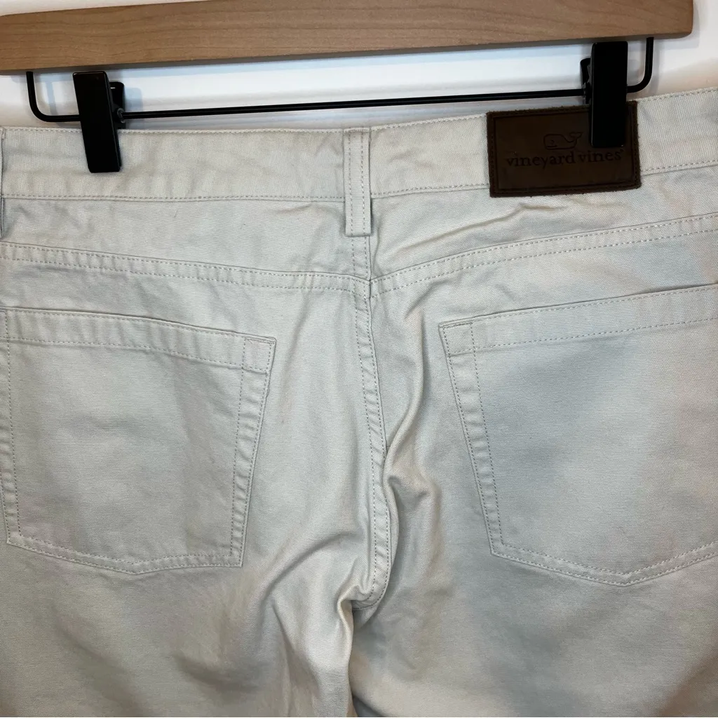 Vineyard Vines Cream Jeans 30x32 Straight Leg Coastal Beach Travel Shabby Chic - Image 7