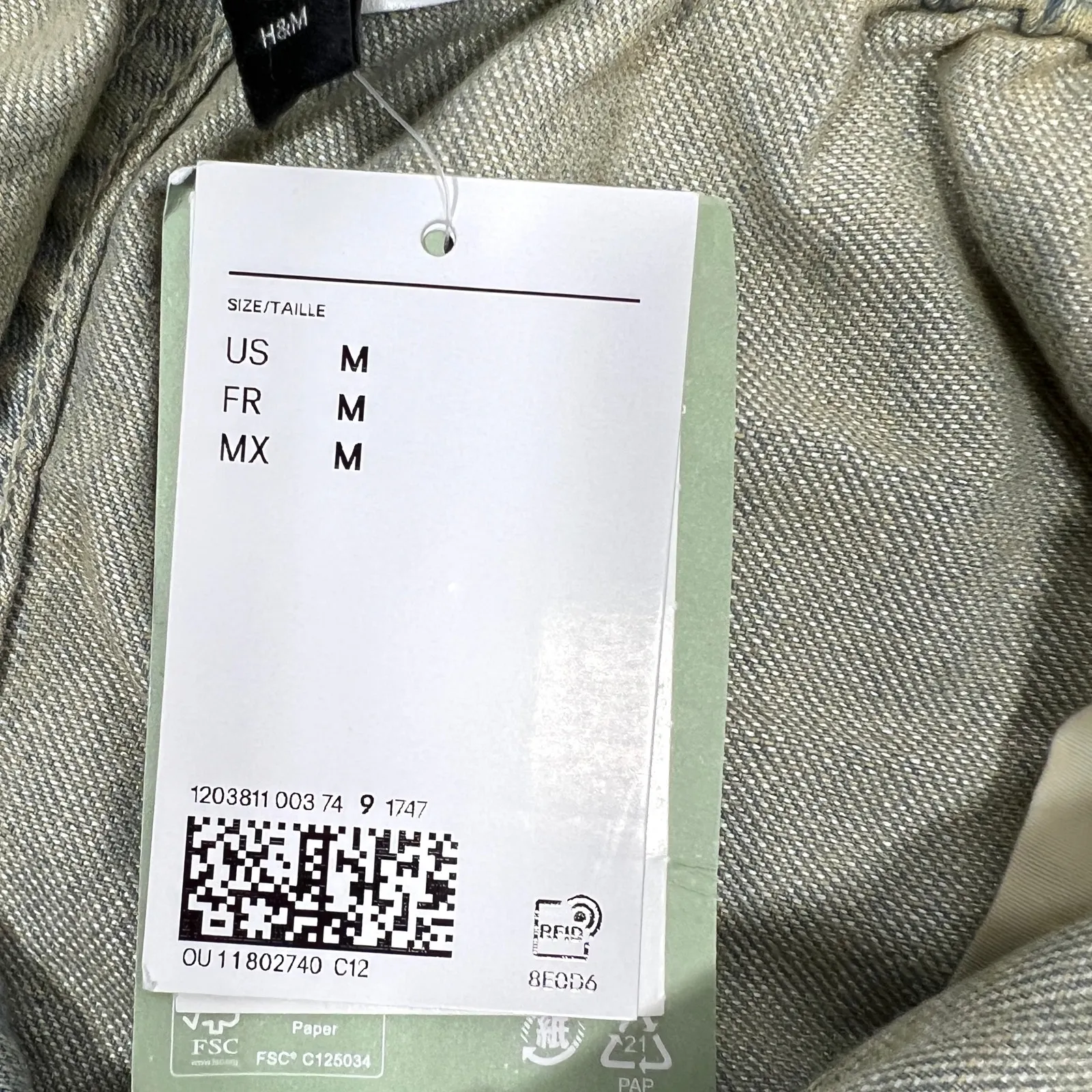 Divided H&M Wide-Leg Baggy Jeans Sz Medium Light Wash Denim Retro Parachute NEW! - Image 10