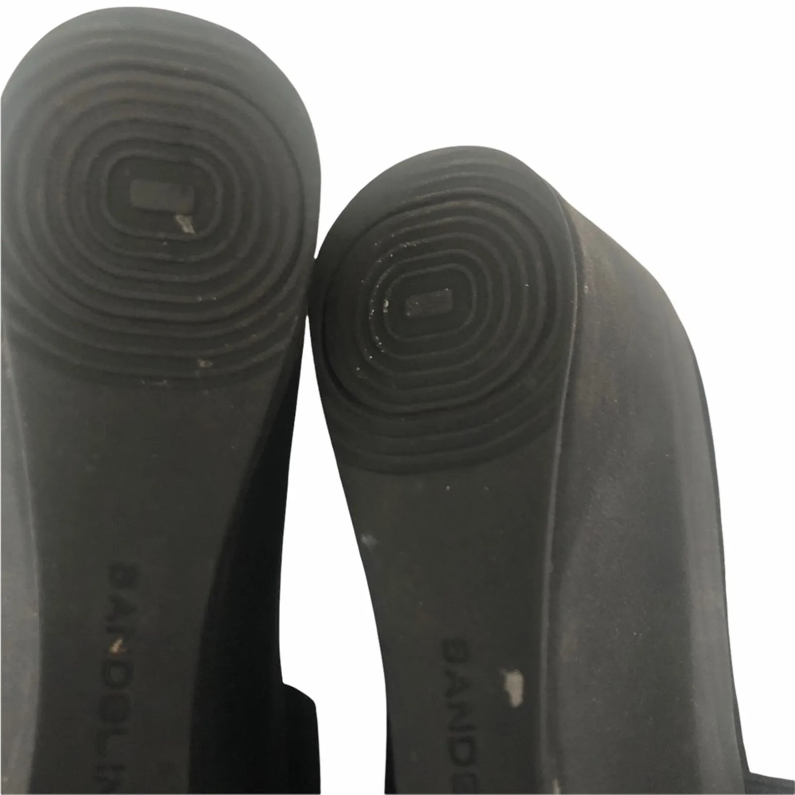 Bandolino Women Sandal Shoes‎ 8.5 Black Slide In Wedge 3 Strap Backless Office - Image 5